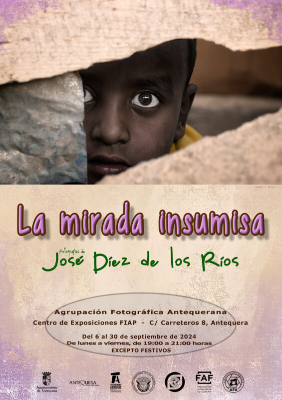 Cartel exposición fotográfica "La mirada insumisa". José Díez de los Ríos