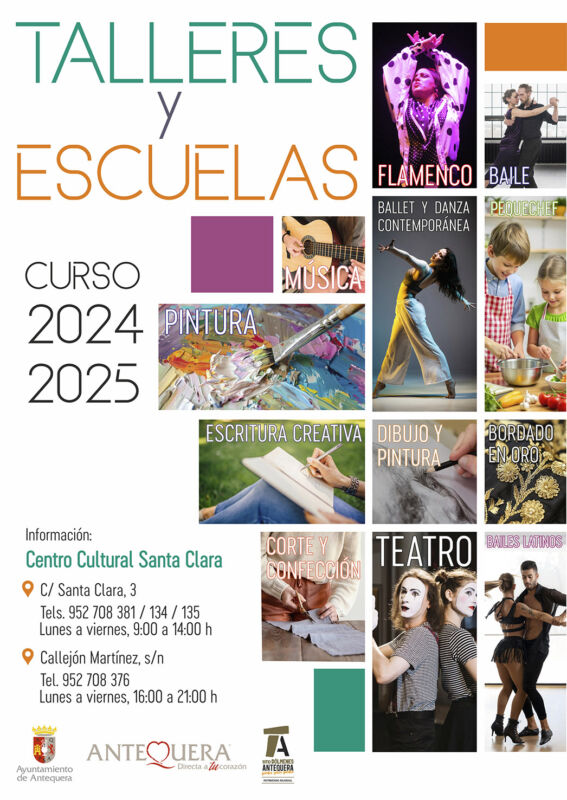 Cartel Talleres y escuelas curso 2024 2025