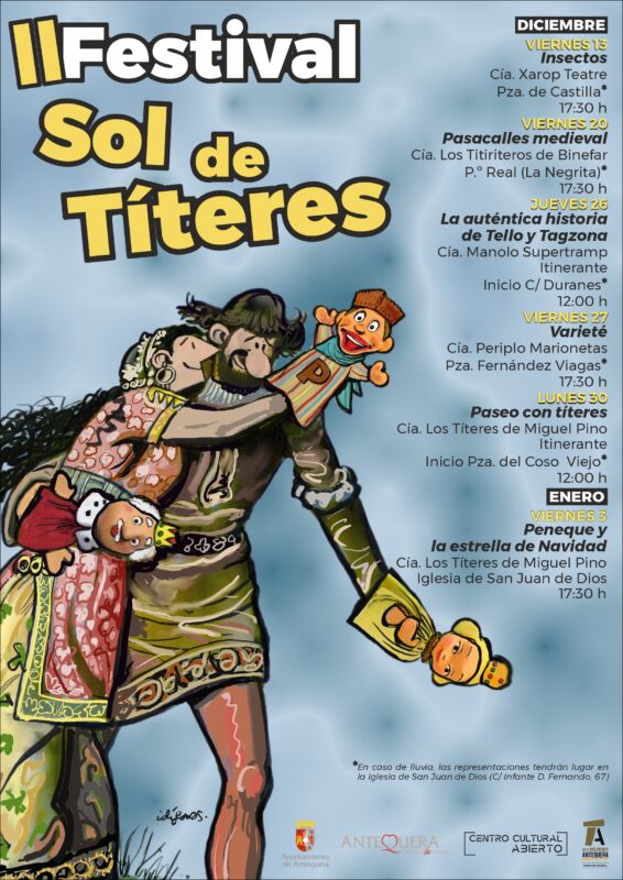 II Festival Sol de Títeres. Desde El 13 de diciembre hasta el 3 de enero en diferentes espacios de la ciudad.