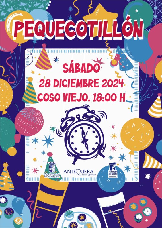 Pequecotillón. Sábado, 28 de diciembre a las 18:00 h en la Plaza del Coso Viejo