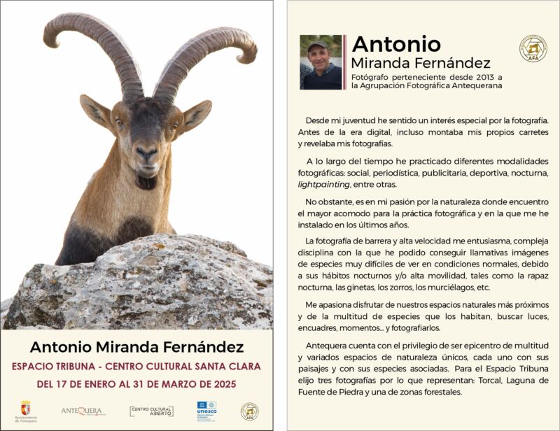 Exposición de Antonio Miranda  Fernández en Espacio Tribuna. Centro Cultural Santa Clara