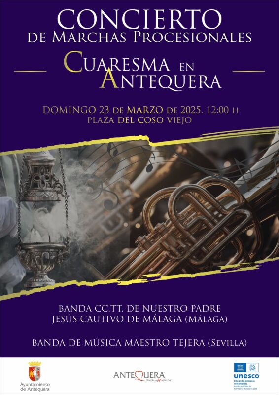 Concierto de Marchas Procesionales. Cuaresma Antequera 2025