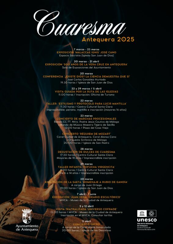 Programa de actividades Cuaresma Antequera 2025