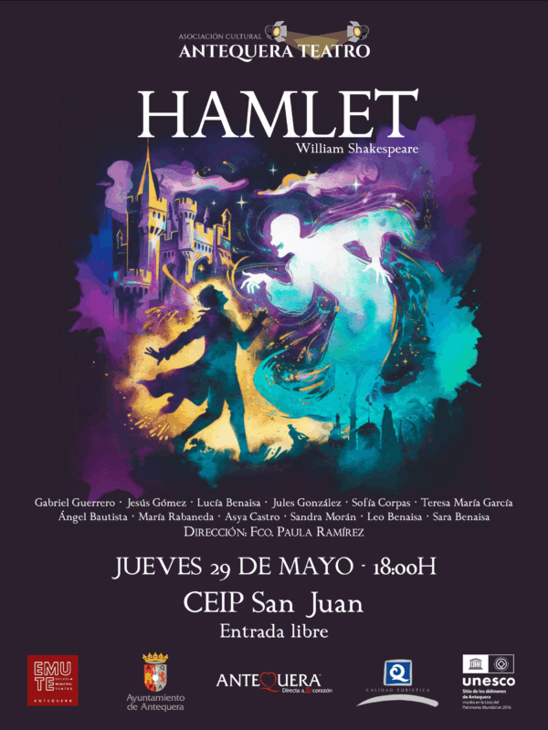 Hamlet de William Shekaspeare. C.E.I.P. San Juan a las 18:00 h