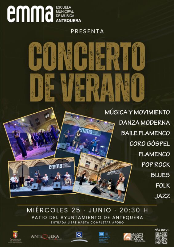 Concierto de verano. Fin de curso Escuela de Música de Antequera