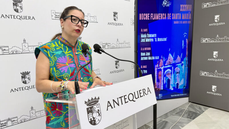 Antequera celebrará el sábado 2 de agosto la XXXVIII Noche Flamenca de Santa María con María Terremoto, El Berenjeno y El YiyoAntequera celebrará el sábado 2 de agosto la XXXVIII Noche Flamenca de Santa María con María Terremoto, El Berenjeno y El Yiyo