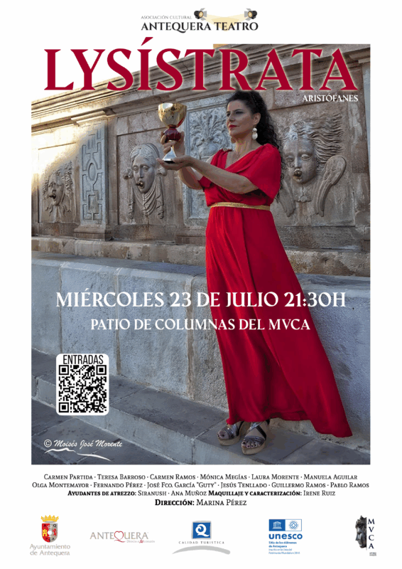 Lysístrata de Aristófanes. Miércoles, 23 de julio de 2025 en el Museo de la Ciudad de Antequera