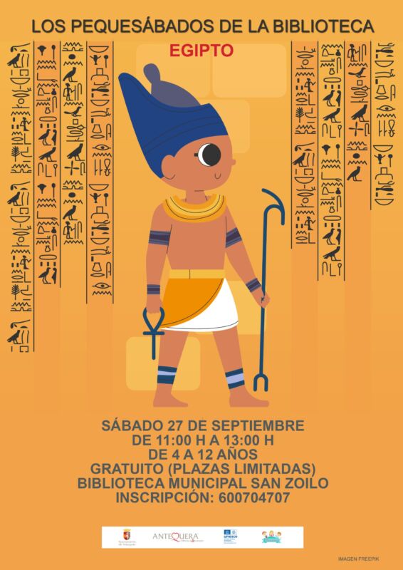 Taller Egipto. Los Pequesábados de la Biblioteca