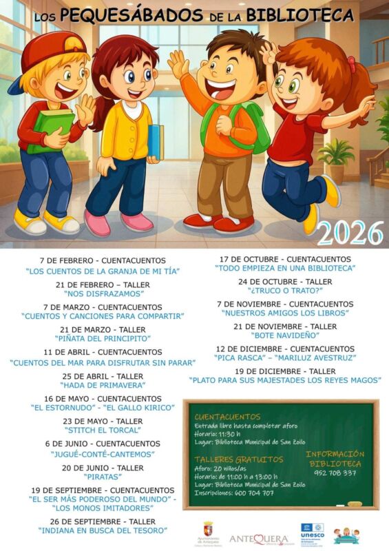 Los Pequesábados de la Biblioteca 2026