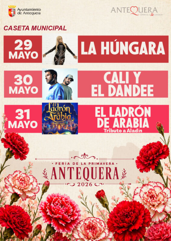 Actuaciones musicales Caseta Municipal Feria de Primavera 2026