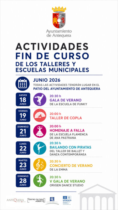 Galas de fin de curso talleres y escuelas municipales