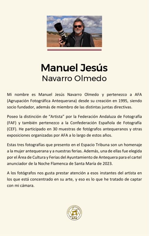 Hoja de sala de Manuel Jesús Navarro Olmedo en Espacio Tribuna