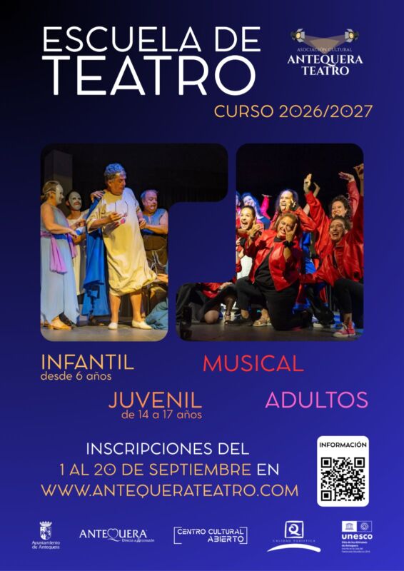 Inscripciones Escuela Municipal de Teatro curso 2026/2027