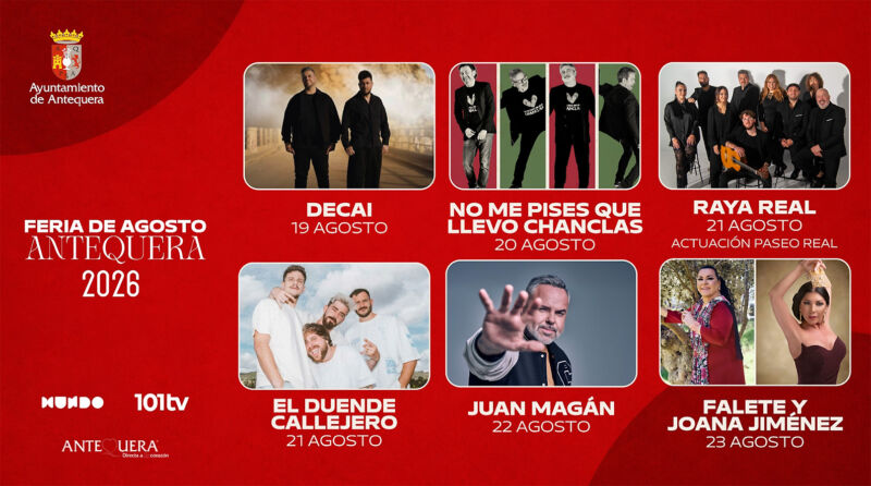 Actuaciones musicales Real Feria de Agosto 2026