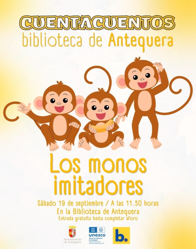 Los monos imitadores. Cuentacuentos Biblioteca de Antequera